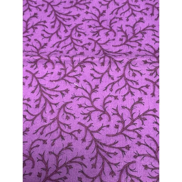 Purple Floral Cotton Fabric 1 Yard 18" Material Quilting Sewing - Picture 2 of 6